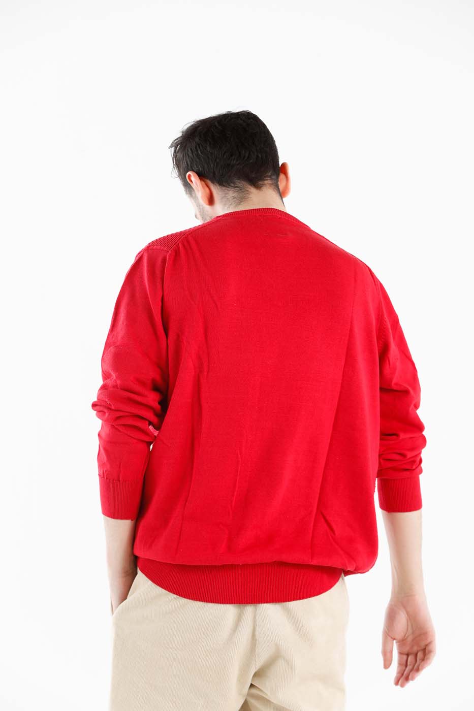Red V-Neck Sweater
