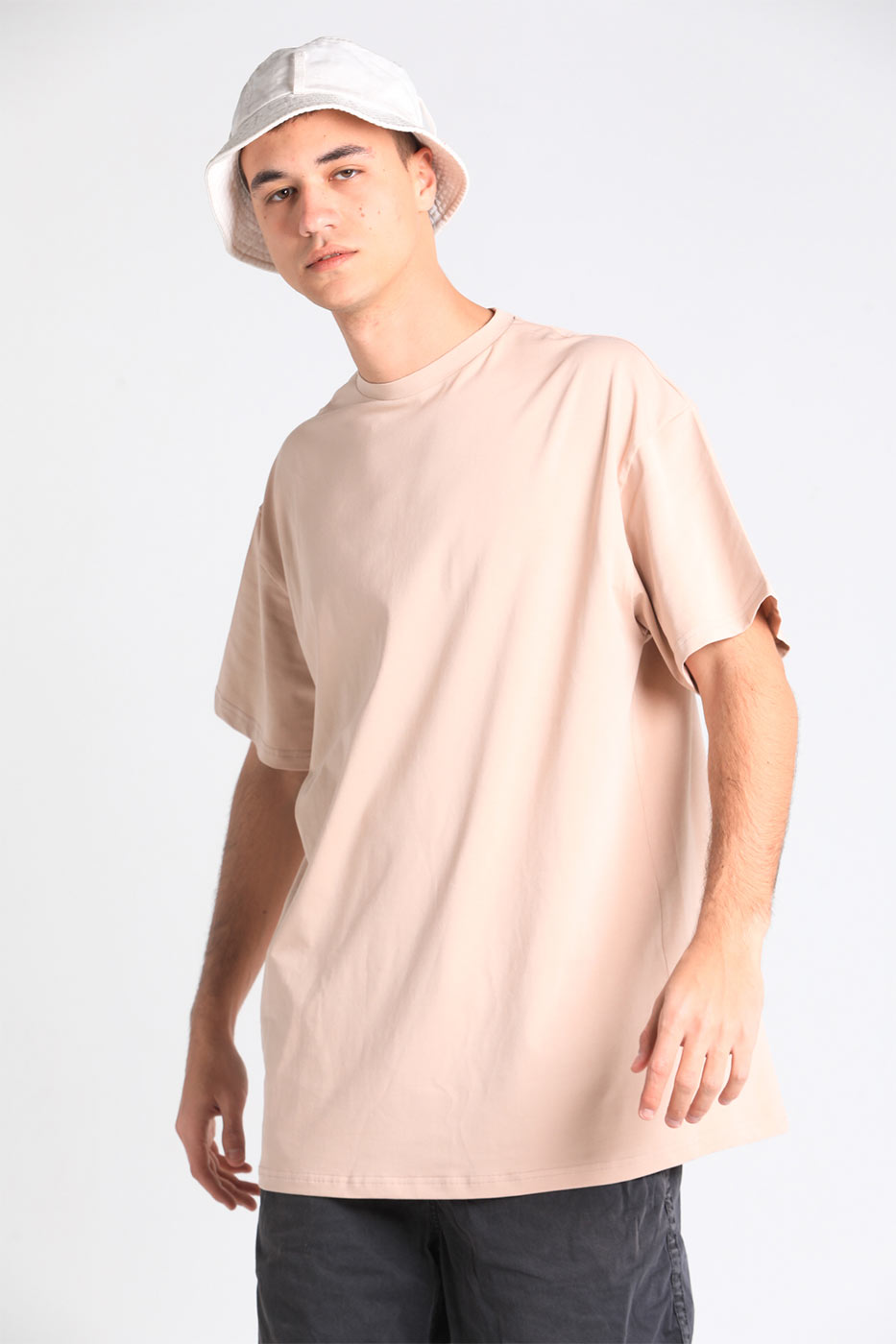 Loose Fit Classic T-Shirt In Beige