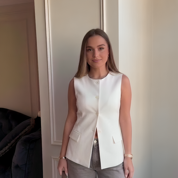 Classic Vest In White
