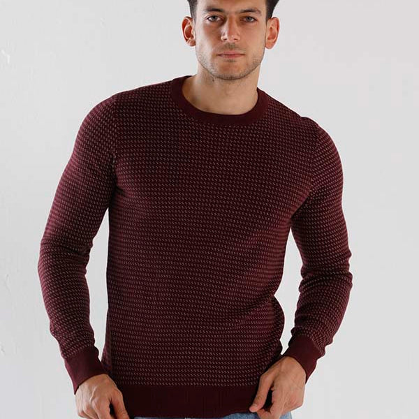 CrewNeck Sweater In Burgundy