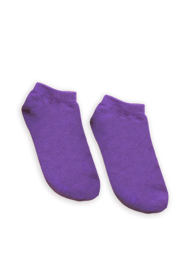 No Show In Purple Socks