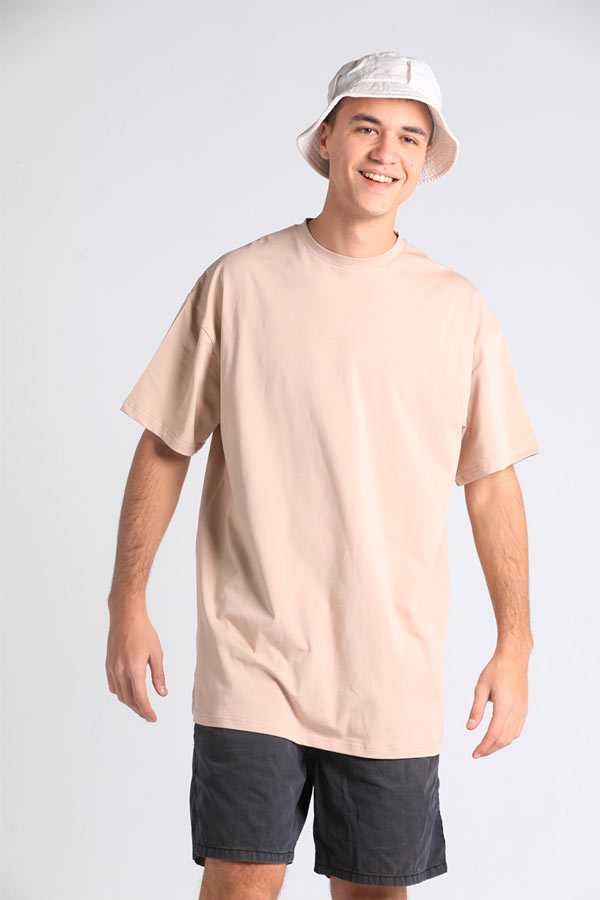 Loose Fit Classic T-Shirt In Beige