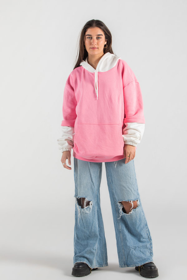 SK8R BOI Hoodie in Pink + White - OMNI | Dresscode Egypt