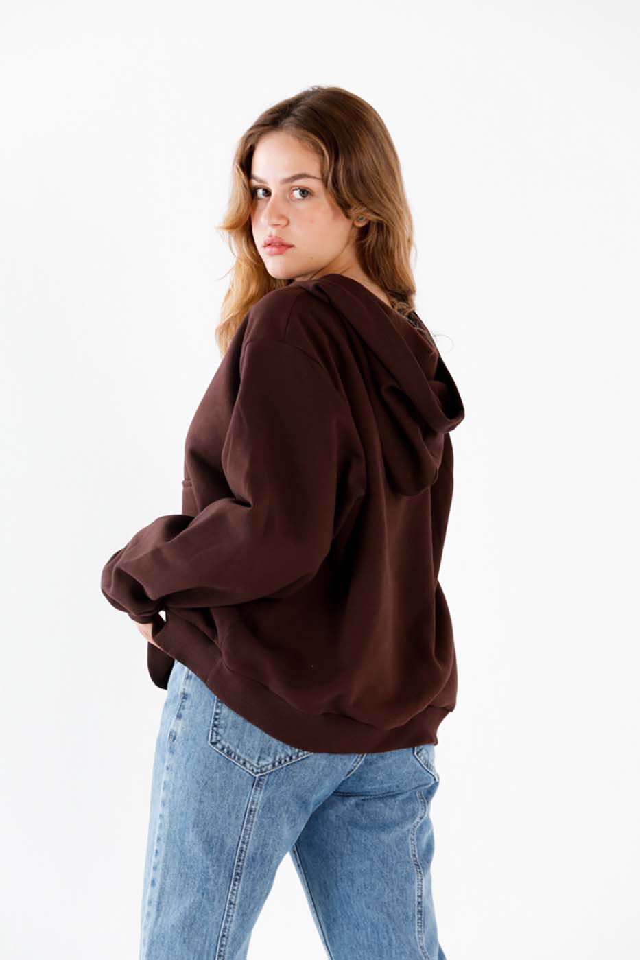 Basic Hoodie In Brown - Dress Code