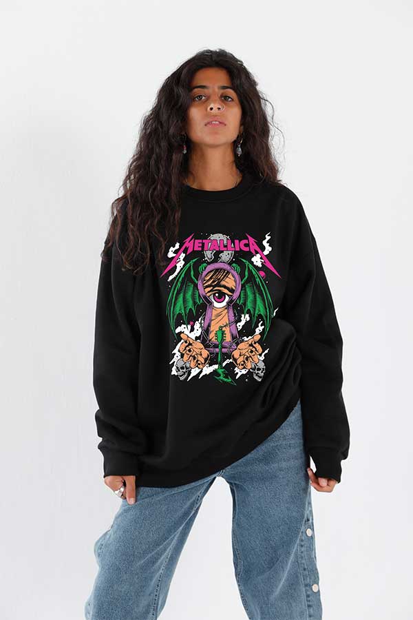 crewneck h&m metallica