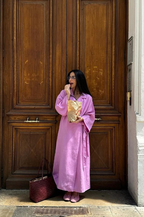 Collar Oversized Pink Dress thumbnail